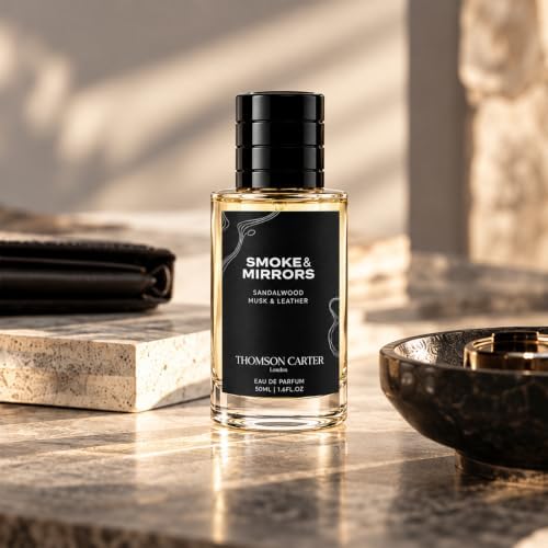 Smoke and Mirrors on marble in warm light